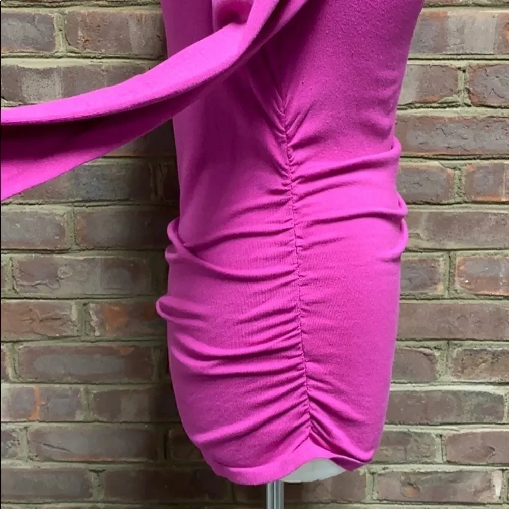 New York & Company Fuchsia L/S Cow Neck Sweater